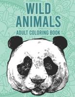 Wild Animals Adult Coloring Book