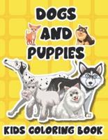 Dogs And Puppies Kids Coloring Book