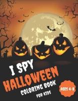 I Spy Halloween Coloring Book For Kids Ages 4-8