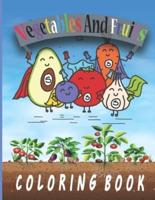 Vegetables and Fruits Coloring Book
