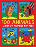 100 ANIMALS Color by Number for Kids