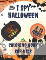 I Spy Halloween Coloring Book For Kids 4-12 Ages