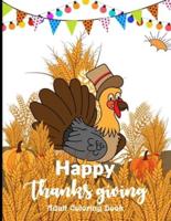 Happy Thanksgiving Adult Coloring Book