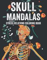 Skull Mandalas Stress Relieving Coloring Book