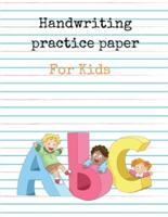 Handwriting Practice Paper for Kids ABC