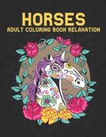 Adult Coloring Book Relaxation Horses :  50 One Sided Horses Designs Stress Relieving Horses Coloring Book for Adult Gift for Horses Lovers Adult Coloring Book For Horse Lovers Men and Women