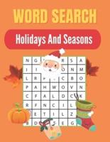 Word Search Holidays And Seasons