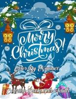 Merry Christmas Color By Number Coloring Books For Adults