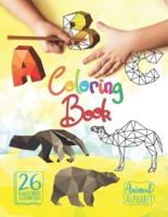 A.B.C. Coloring Book Animal Alphabet 26 Black and White Illustrations