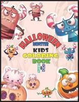 Halloween Monster Kids Coloring Book 3-8