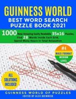 Guinness World Best Word Search Puzzle Book 2021 #4 Maxi Format Medium Level