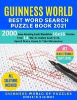 Guinness World Best Word Search Puzzle Book 2021 #2 Maxi Format Easy Level