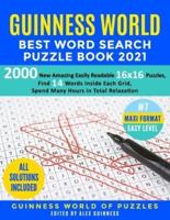 Guinness World Best Word Search Puzzle Book 2021 #7 Maxi Format Easy Level