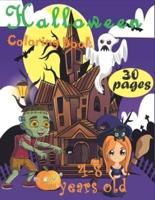 30 Pages Halloween Coloring Book 4-8 Year Olds!