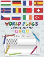 World Flags The Coloring Book for Kids