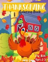 Thanksgiving Coloring Book For Kids Ages 2-5