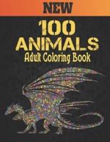 100 Animals Adult New Coloring Book