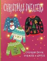 Christmas Sweaters Coloring Book For Kids & Adults