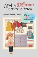 Spot the Difference Picture Puzzles "What's in the Closet? " Find 5 Differences Vol.85
