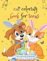 Cat Coloring Book for Teens