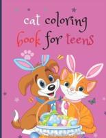 Cat Coloring Book for Teens