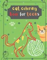 Cat Coloring Book for Teens