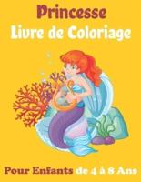 Princesse Livre De Coloriage Pour Enfants De 4 À 8 Ans