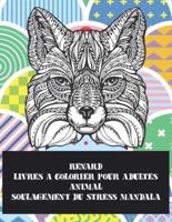 Livres À Colorier Pour Adultes - Soulagement Du Stress Mandala - Animal - Renard