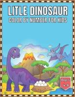 Litle Dinosaur Color By Number For Kids Ages 4-8