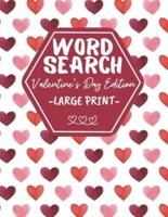 Word Search Large Print Valentine's Day Edition