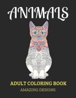 Animals Adult Coloring Book Amazing Designs