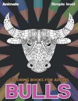 Coloring Books for Adults Animals Simple Level - Bulls