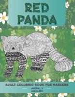 Adult Coloring Book for Markers Non Bleed - Animals - Red Panda