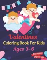 Valentines Coloring Book For Kids Ages 3-6