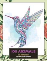 Coloring Books Cheaper Than Therapy - 100 Animals