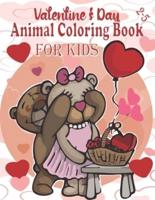 Valentine's Day Animal Coloring Book for Kids 2-5