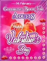 Coloring Book For Adults Happy Valentine's Day
