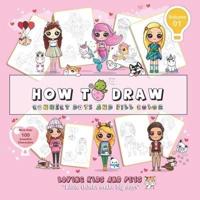 How to draw-connect dots and fill color-loving kids and pets! (Volume 1): 8.5"x8.5", 90 color pages ,more than 100 characters
