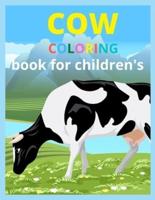 Cow Coloring Book for Childrens