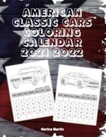 American Classic Cars Coloring Calendar
