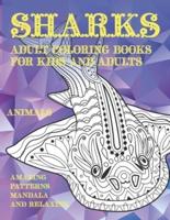 Adult Coloring Books for Kids and Adults - Animals - Amazing Patterns Mandala and Relaxing - Sharks