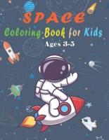 Space Coloring Book for Kids Ages 3-5