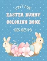 Vintage Easter bunny coloring book kids ages 4-8: Happy Easter Lined Journal for Kids, A pretty & Fun Activity Notebook Notepad Journal to Draw, Doodle, Collect Stickers, Write In Notes