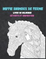 Hippie Animaux De Ferme - Livre De Coloriage - Détente Et Inspiration