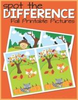 Spot the Difference Fall Printable Pictures