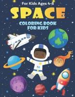 Space Coloring Book for Kids Ages 4-8