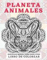 Planeta Animales - Libro De Colorear - Murciélago, Quokka, Tejón, Zorro, Otros