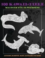 100 Kawaii-Tiere - Malbuch Für Erwachsene - Antilope, Hamster, Hase, Alligator Und Mehr