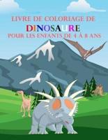 Livre De Coloriage De Dinosaure Pour Les Enfants De 4 À 8 Ans