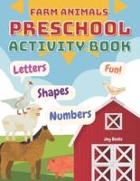 Farm Animals Preschool Activity Book
